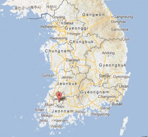 光州の場所韓国地図